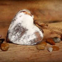 An example of Eco-Friendly Valentine's Day Gifts in the form of a handcrafted heart shaped pendant