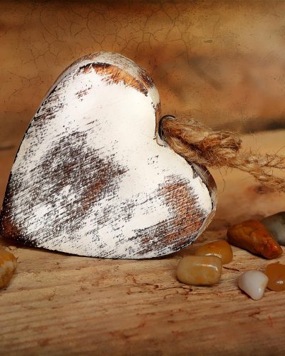An example of Eco-Friendly Valentine's Day Gifts in the form of a handcrafted heart shaped pendant